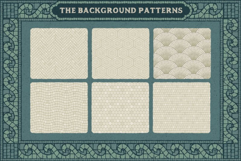 Background mosaic tile patterns for The Mosaic maker for Adobe Illustrator