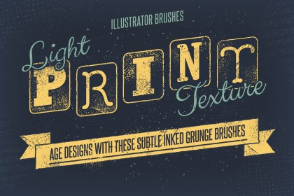 Screen print texture and halftone brushes for adobe Illustrator