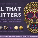 Glitter brushes for Adobe Illustrator