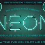 Cover for neon glow effect made with Affinity Designer Brushes