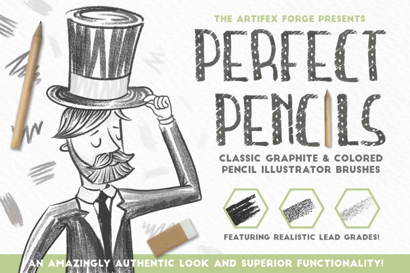 pencil brushes cover for Adobe Illustrator brushes.