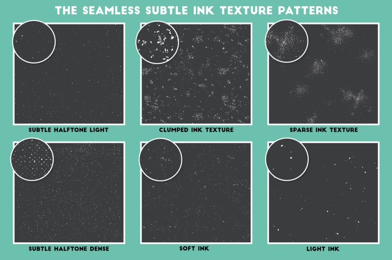 The texture options for Poster press - screen print creator for Adobe Illustrator.