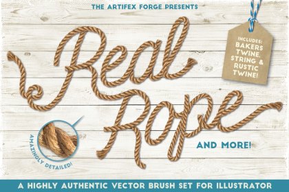 real rope brushes adobe illustrator ropes cord brush vector cords string line border pattern knot nautical