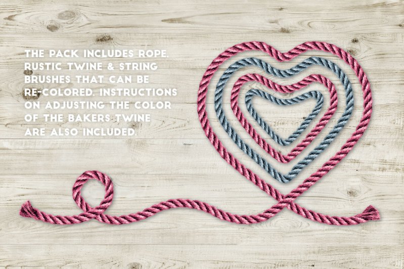 real rope brushes adobe illustrator ropes cord brush vector cords string line border pattern knot nautical heart