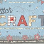 Stitch Craft - Brushes & Fabric Textures for Illustrator Image