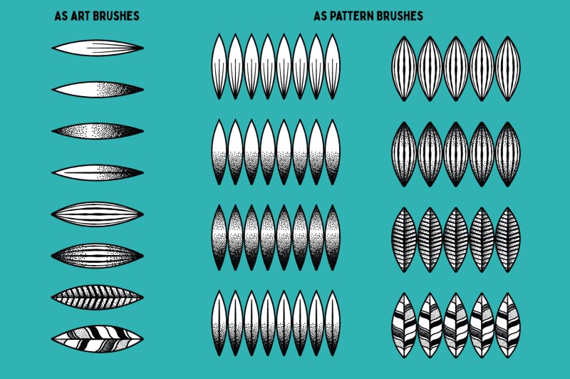 These brushes are included in the Zen Fine liner & Mandala Creator in Adobe Illustrator.