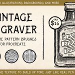Vintage Engraver - Procreate Engraved Pattern Brushes Image