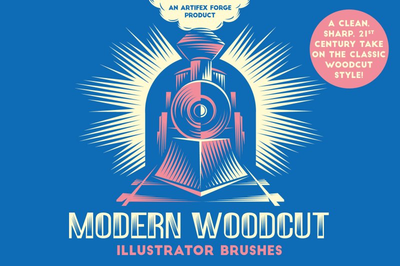 woodcut vector brushes for adobe illustrator