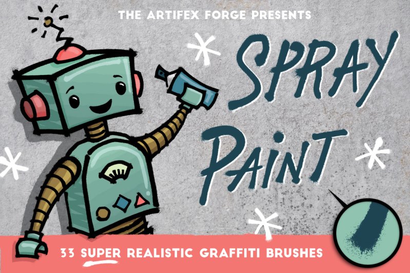 spray paint vector brushes for adobe illustrator
