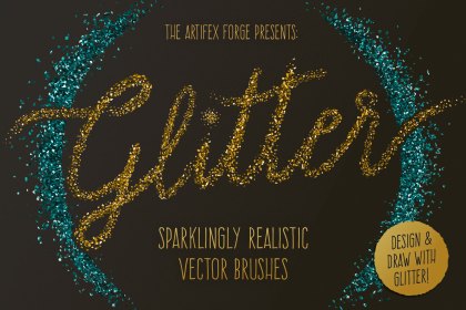 Glitter Brushes for Affinity Designer.