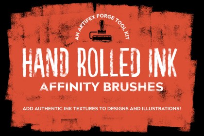 Hand Rolled Ink Affinity Designer Brushes