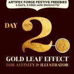 FREE Gold Leaf Effect for Adobe Illustrator & Affinity Designer Image