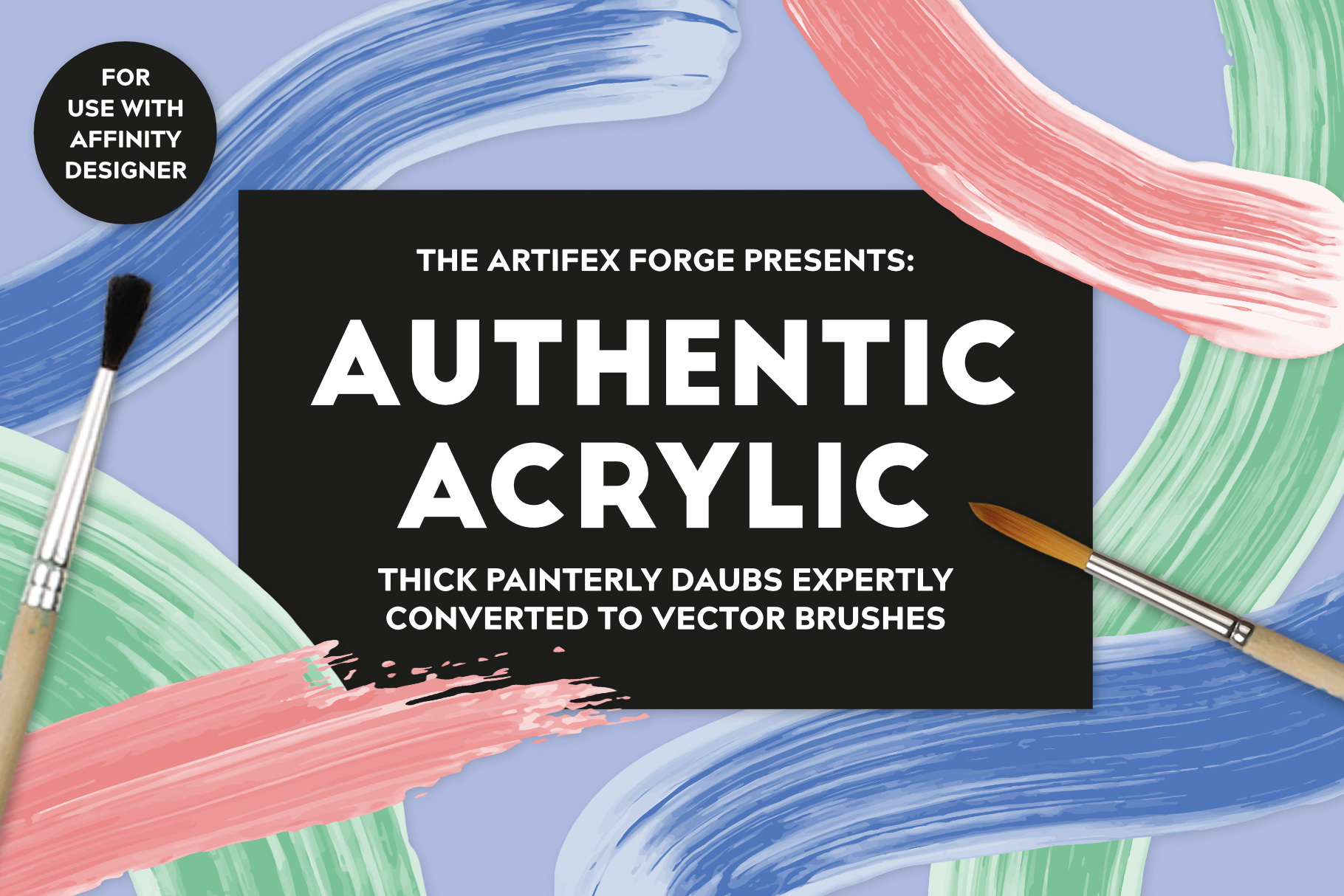 Authentic Acrylic Brushes for Affinity Designer