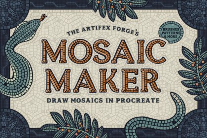 Create Mosaics in Procreate using brushes and patterns