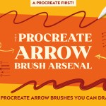 Hand-drawn arrows and classic arrow brushes for Procreate