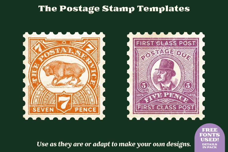 Affinity Designer Vintage Postage Stamps Buy Affinity Postage Stamp