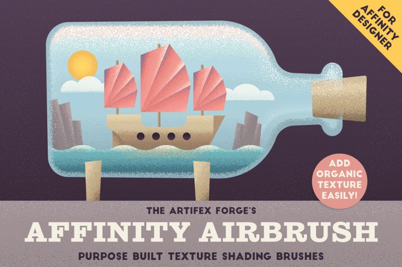 Airbrush brushes for Affinity Designer.