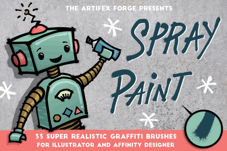Spray Paint Brushes for Affinity Designer.