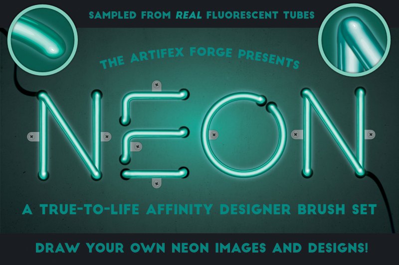 Neon Brushes for Affinity Designer.