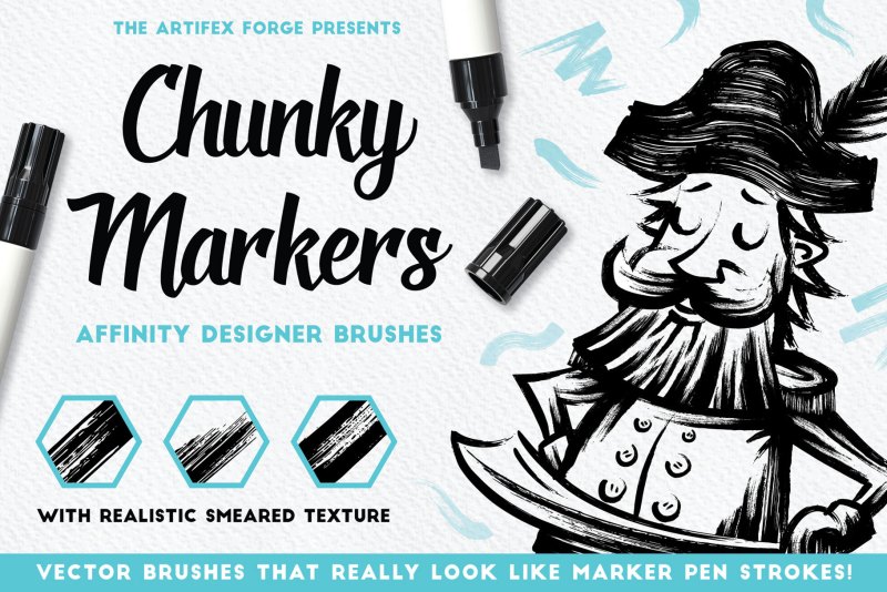 Chunky Marker Brushes for Affinity Designer.