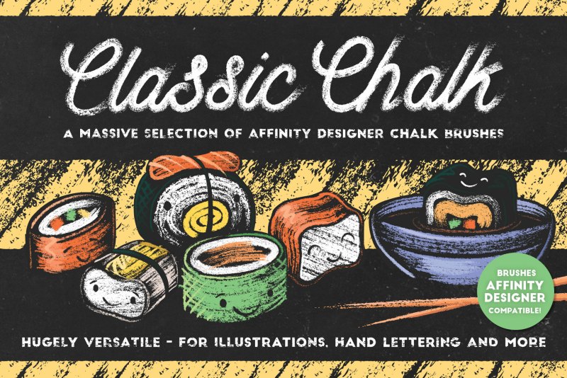 Chalk Brushes for Affinity Designer.