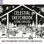 Celestial Sketchbook - Fine Liner Space Scene Creator Pack Image