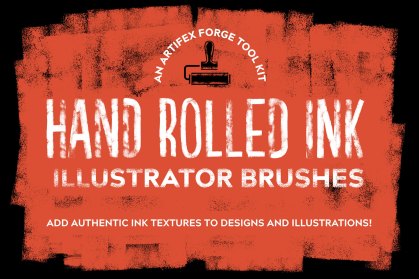 Hand-rolled Ink Brushes for Adobe Illustrator.