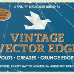 Vintage Vector Edge – Folded Paper Texture Brushes for Affinity Designer Image