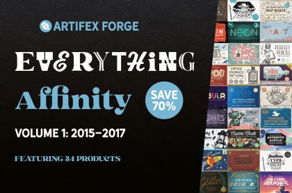 Get every brush set, effects pack and graphics kit we released for Affinity Designer, between 2015 and 2017