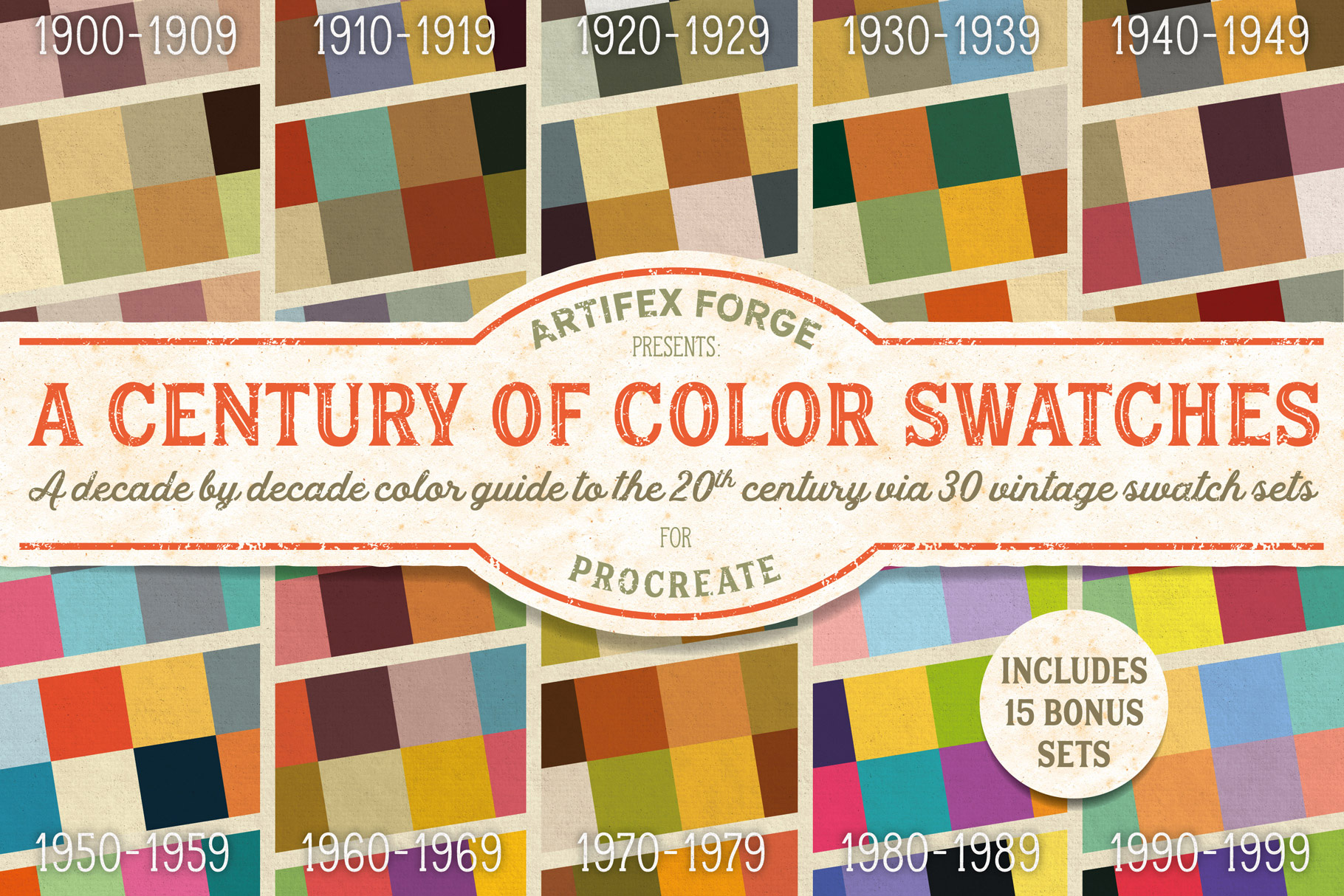 A Century of Color – Vintage Color Palettes for Procreate
