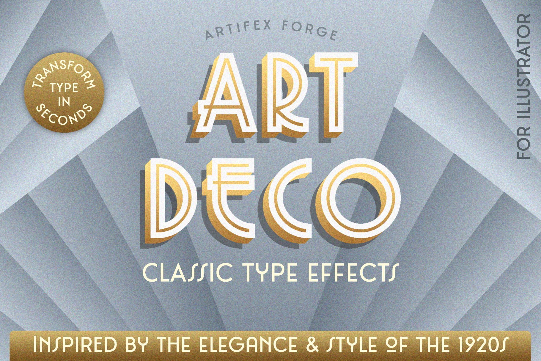 Art Deco Type Effects For Adobe Illustrator