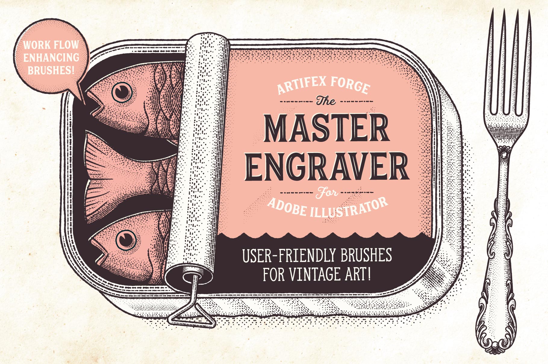 The Master Engraver - Engraved Illustrator Brushes